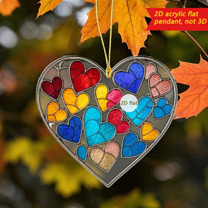 CIFbuy Acchiappasole Bohemien a Cuore in Acrilico Colorato per Finestre e Pareti - Decorazione per Feste, Matrimoni, Giardino, Casa - Servizio di Raccolta Disponibile - Product Image 4