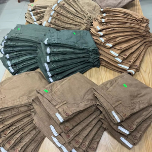 Pantalones Chino de Sarga Lavada Estilo Casual Elegante para Hombre, Ropa de Algodón con Spandex a Súper Bajo Precio, Lote de Excedentes de Pantalones Cargo para Hombre - Product Image 1