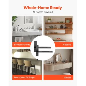 Supports d'étagère en acier massif, 2 pièces, supports d'étagère robustes, capacité de 200lbs/90kg, connecteurs - Product Image 3