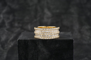 Unisex Luxury 18K Solid Gold Trendy Hip Hop Ring VVS Lab Grown Diamond Round IGI Certified Costume Gifts - Product Image 5