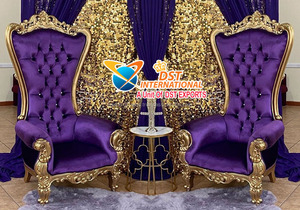 Sillas de boda de color azul real para novio, sillas de boda de estilo indio, para escenario, Rey y Reina, nuevo diseño, fabricante - Product Image 4