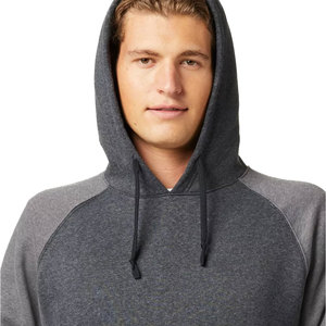 Custom Wholesale Two Tone <b>Raglan</b> Men's Hoodie Pullover Grey Sweatshirt Fleece Cotton Polyester Casual Streetwear Hooded <b>Top</b> - Product Image 5