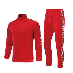 Conjunto Deportivo de Invierno Personalizado para Hombre, Talla Grande, Chaqueta y Pantalón de Chándal de Alta Calidad en Spandex/Poliéster, para Correr - Product Image 3