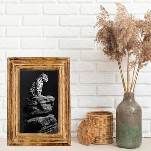 Cadre photo en bois fait main à finition naturelle, cadre photo en bois massif de haute qualité, cadre photo en bois fait main par un designer, finition premium - Product Image 4