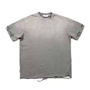 T-shirt pour homme, tissu léger et confortable, col rond, manches courtes, vêtements décontractés modernes pour tous les jours, vente en gros - Product Image 3