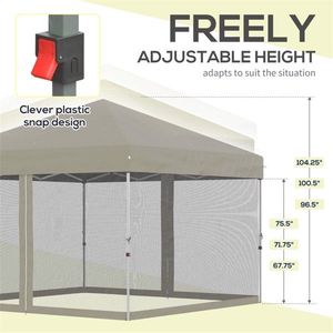Tenda a baldacchino beige pop-up 3x3 metri - Product Image 4