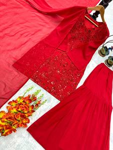 Presenting New Designer ,Party Wear Look ,<b>Top</b>-Plazzo and ,Dupatta With ,Heavy Embroidery Work - Product Image 6