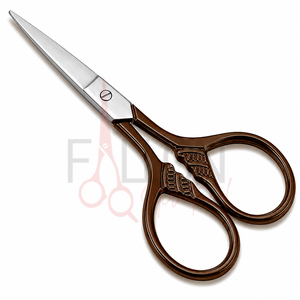 Tijeras de Bordado Profesionales de Acero Inoxidable, Tijeras de Costura Vintage con Punta Afilada para Recortar Cejas - Product Image 3