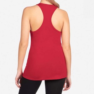 Breathable Gym Use Custom Women Tank <b>Top</b> Comfortable Exercise Workout Vest Cotton Spandex Material Plain Gym Singlet - Product Image 3