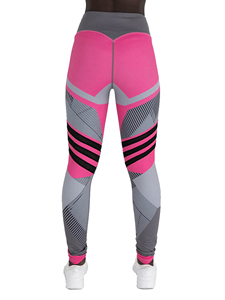 Leggings de yoga et de fitness pour femmes, taille haute, respirants, tricotés, anti-bactériens, brillants, avec motifs par sublimation, Nouveauté - Product Image 2