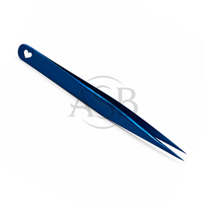 Pinzas de Aislamiento Rectas con Corte en Forma de Corazón, Acero Inoxidable con Acabado Azul Plasma, Logotipo Personalizado, Instrumento de Belleza, Servicio OEM - Product Image 2