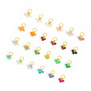 Gold Plated Peridot Gemstone Bead Charms 3 Bead Cluster Pendants for Jewelry Making, Handmade Birthstone Charms - Product Image 6