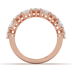 Bague en argent authentique pour femme avec diamant Moissanite, grappe multi-rangs, pour demande en mariage ou cadeau surprise - Product Image 2