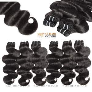 100% paquets ondulés de corps alignés sur les cuticules du fournisseur, extensions de cheveux bruts humains à double tirage - Product Image 5