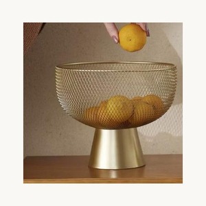 Metal <b>Silver</b> <b>Wire</b> Fruits Bowl Stylish New Design Fruit Basket Customized Decorative Kitchen Counter Organizer Fruits Bowl - Product Image 4