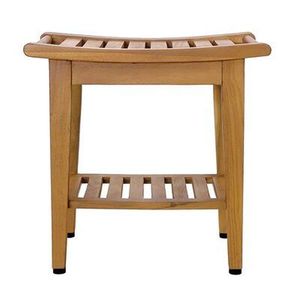 Banc de douche en teck, fabriqué en Indonésie, meuble en bois massif - Product Image 1