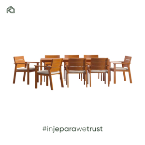 Modern Outdoor Restaurant Tables Set Waterproof Teak Wood Dining Tables for Living Room Bedroom Cafe Bistro Resorts Hotels - Product Image 2
