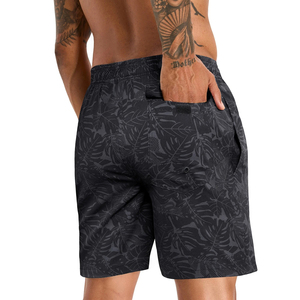 5 Inch Inseam Men's Solid Color Breathable Quick Dry Canvas Gym Shorts Double <b>Layer</b> Fitness Design Custom Mesh Zipper Pocket - Product Image 6