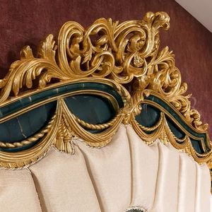 Hot Sale Hotel Nelligan Luxury Royal Classic Gold White Bedroom Set Carved Wooden Bed Frame Tufted Upholstered European style - Product Image 3
