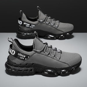 Chaussures de course tendance pour hommes, avec empeigne en maille respirante, classiques à lacets, polyvalentes, légères, nouvelles, grandes tailles, chaussures de sport pour hommes - Product Image 4