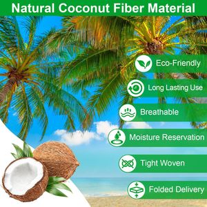 3 unidades de revestimientos de coco para macetas de ventana colgantes de 24/30/36 pulgadas, cestas de media luna, accesorios para macetas de coco - Product Image 2