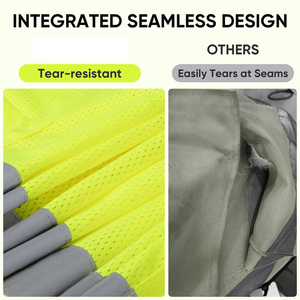 Gilet de sécurité routière à bandes réfléchissantes haute visibilité pour les équipes de maintenance routière, protection sur les chantiers de construction en extérieur - Product Image 3