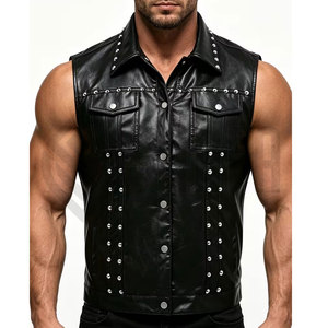 Custom Men's Durable <b>Winter</b> <b>Leather</b> Vest Best Quality Design Hot Selling <b>Leather</b> Vest - Product Image 1