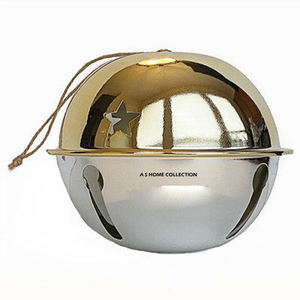 Boule de Noël suspendue au design admirable, finition blanche, décorative, personnalisable, en métal, en fer, vierge pour sublimation - Product Image 2