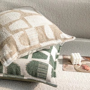 Abstract Geometric <b>Square</b> Cushion Cover Cotton Woven Nordic Style <b>Pillow</b> Cases - Product Image 6
