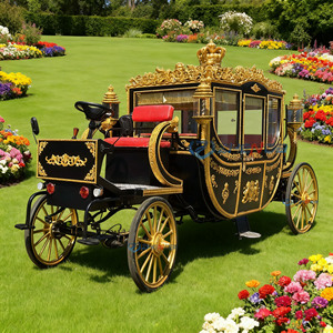 Nouvelle Carrosse Royale de Luxe Électrique pour Mariage avec Lumières, Corps Noir - Product Image 1