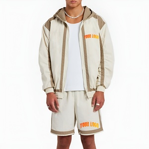 Custom Made 2 Piece Set 100% Polyester Midweight Breathable Eco-Friendly Summer Streetwear Drawstring Tracksuit OEM 2026 - Product Image 1