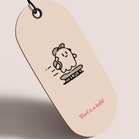 Étiquette et marque personnalisées en papier pour vêtements, étiquette de luxe pour cheveux