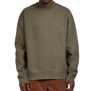 เสื้อสเวตเตอร์ผู้ชายแบบวินเทจ100% กรดคอกลมผ้าฝ้ายโอเวอร์ไซส์ออกแบบโลโก้ได้ตามต้องการ - Product Image 3