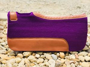 Tapis de selle en feutre de laine occidental haut de gamme personnalisé avec garnitures en cuir, équipement d'équitation, vente en gros directe d'usine - Product Image 3