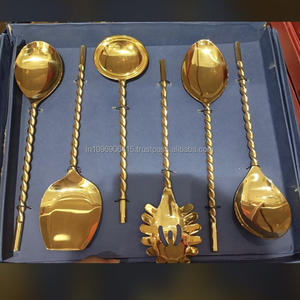 ช้อนเสิร์ฟด้ามยาวชุบทองหรูหรา - ดีไซน์คลาสสิกสำหรับงานเลี้ยง - Product Image 1
