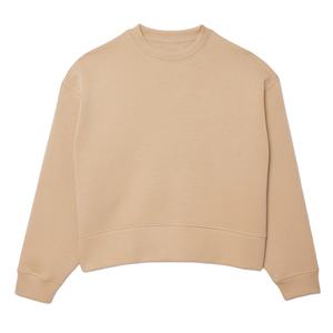 Sudadera de calle de cuello redondo de gran tamaño con logotipo personalizado para mujer 100% algodón de peso pesado 400GSM Plus polar para logotipo frontal de invierno - Product Image 1