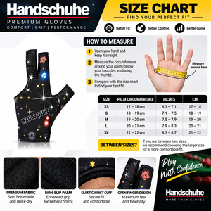 Gant de billard sans doigts à imprimé étoiles, prix d'usine en gros, ambidextre, unisexe, fermeture auto-agrippante, extensible, toutes saisons - Product Image 6