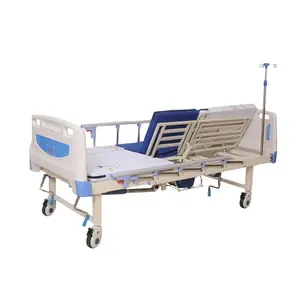 Muebles de hospital, cama de enfermería con manivela de ABS, cama de paciente postrada en cama con orinal, cama de hospital para el hogar