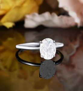 <b>Solitaire</b> Oval Cut Moissanite 14k Gold Plated Engagement <b>Ring</b> Prong Set Wedding Anniversary Bridal <b>Ring</b> Elegant Gift for Women - Product Image 1