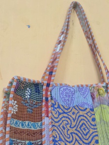 Bolso Tote de Algodón Ligero Estilo Vintage, Bolso de Hombro Acolchado Hecho a Mano, Bolso Reutilizable para Compras, Bolso de Viaje Estilo Boho para Uso Diario - Product Image 2