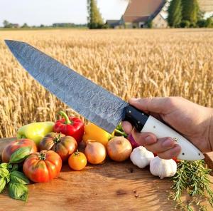 Steel Craft International Hand Forged 5-Piece 67-Layer Damascus Steel Chef <b>Knife</b> <b>Set</b> Wooden Handles Serrated Edge <b>Sharp</b> Blades - Product Image 1