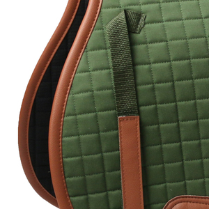 High Quality Leather Horse Saddle Pad with Polycotton Lining for Jumping Customizable Color Logo Equestrian Use - Product Image 4