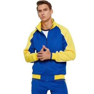 Survêtement Homme Rouge et Noir à Blocs de Couleurs, Style Sportif Entièrement Zippé avec Poches Latérales, Coupe Droite, Col Demi-Zip, Idéal Automne - Product Image 4