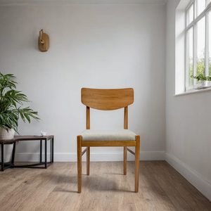 Silla de Comedor de Madera Maciza de Primera Calidad con Tela, Diseño Moderno para Hogar, Hotel, Restaurante, Centro Comercial, Escuela, Gimnasio, Uso Comercial - Product Image 3
