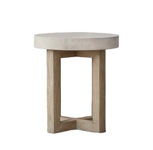 <span class=keywords><strong>Table</strong></span> d'angle <span class=keywords><strong>ronde</strong></span> en ciment ciré et béton, meuble de salon, style américain et moderne, <span class=keywords><strong>table</strong></span> de luxe - Product Image 1