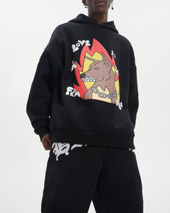 เสื้อฮู้ดดี้พิมพ์ลายพัฟฟ์แบบกำหนดเอง แบรนด์โลโก้สั่งทำได้ ไซส์พลัส ผ้าฝ้ายผสมโพลีเอสเตอร์ สำหรับผู้ชาย สไตล์ฮิปฮอป สตรีทแวร์ - Product Image 6