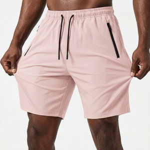 Men Running Shorts with Zipper Pockets Lightweight 4 Way Stretch Sweat Resistant Summer Sport Shorts - Product Image 1