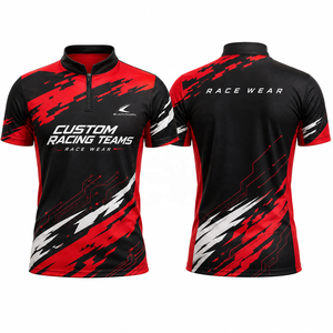 Polo de course pour équipe, 100 % polyester, impression par sublimation intégrale, vêtements de sport, polos de course, polo de Formule 1, polo de course personnalisé - Product Image 4