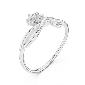 แหวนทองคำ 14K ประดับเพชรทรงกลม 0.11 กะรัต เพาะเลี้ยงในห้องปฏิบัติการ ดีไซน์คลาสสิกสำหรับผู้หญิง |   ชุดสำหรับงานหมั้น |   เพชรเพาะเลี้ยงใหม่ที่ได้รับการรับรองจาก IGI - Product Image 4