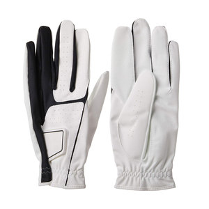 Gant de golf Flexlite pour homme en cuir synthétique et spandex légers, blanc vif et noir, ajustement main gauche - Product Image 3